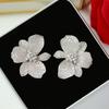 2023 Autumn Women's Fresh and Sweet Flower Earrings Fashion Inlaid Zircon Luxury Earrings
