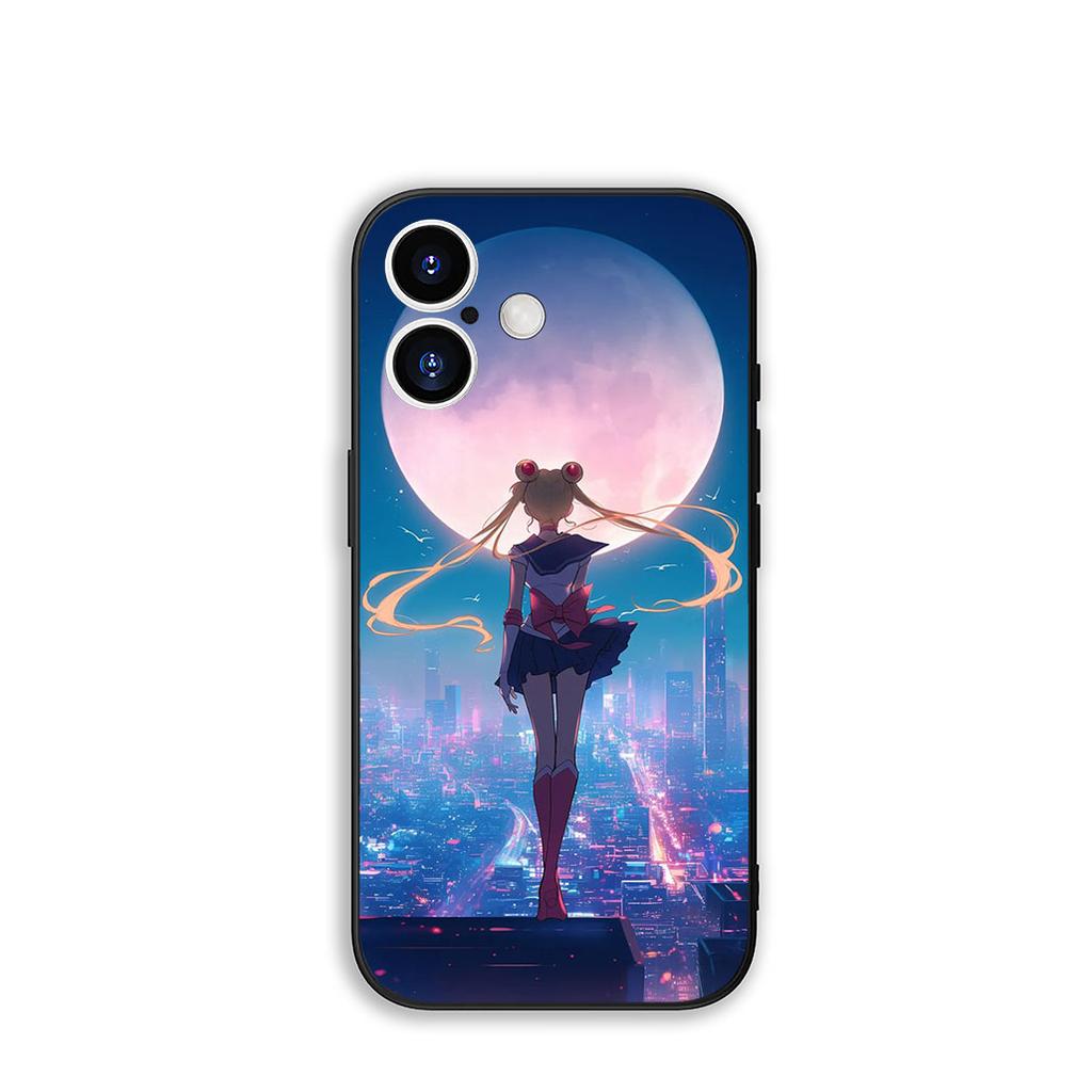 Чехол-бампер Cover для Apple iPhone 15 14 16 Plus XS 13 11 12 Pro Max XR X 16E ProMax Чехол для телефона Кот Моряки Красивая Девушка Луна