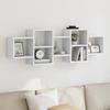 VidaXL Wall Shelf White 129x18x42 Cm Engineered Wood 853218
