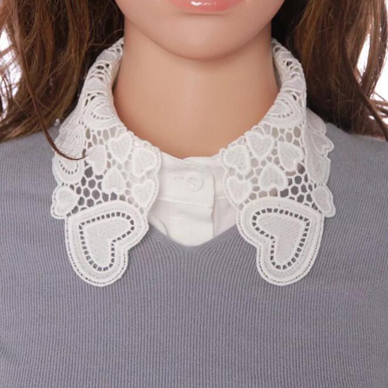 New Women White Neckline Fake Collar Detachable Ladies False Blouse Collar Half Shirt Lapel Clothes Accessories