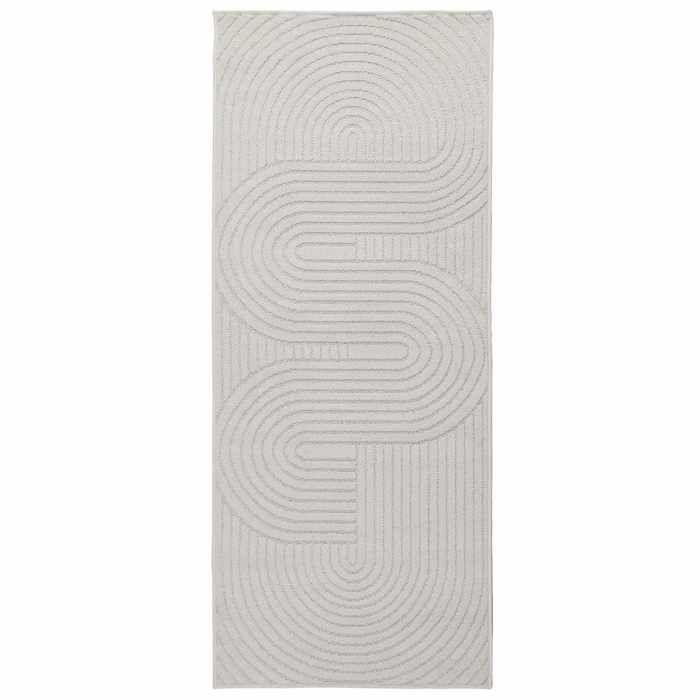 Tapis intérieur/extérieur - MAISON EXCLUSIVE - PALMERAS - Crème - 80×200 cm - Antidérapant