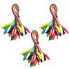 10 Pieces &5 Colors Test Lead Set & Alligator Clips,19.7 inches Electrical DIY Test Leads Alligator Double-ended Crocodile Clips