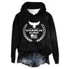 Women's Hooded Long Sleeve Printed Flannel Top Hooded Sweatshirt