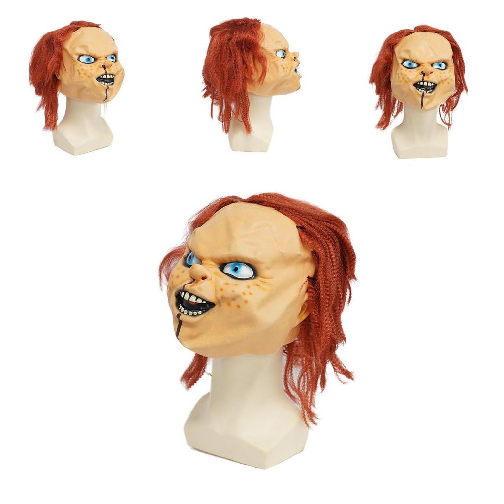 Маска Чаки из фильма «Детские игры» на Хэллоуин, латексная, со жутким дизайном для вечеринки и косплея