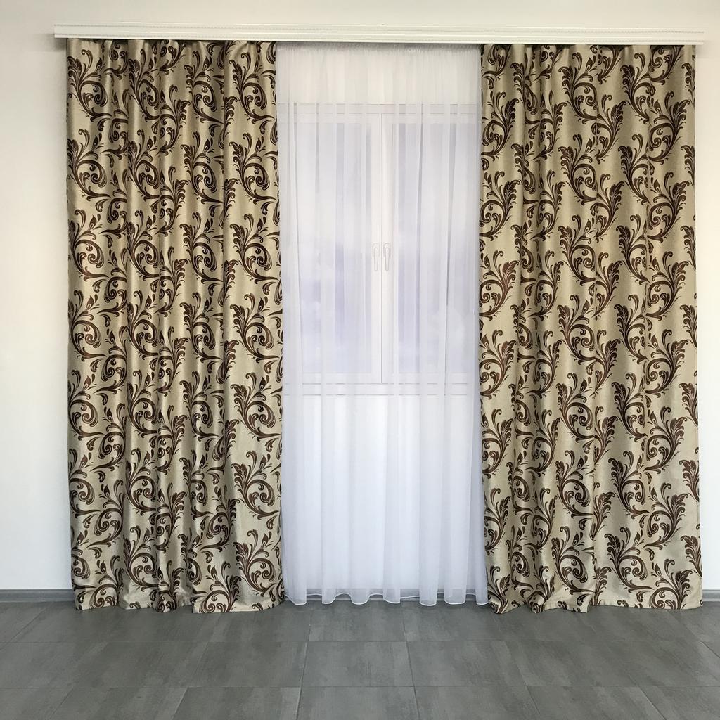 Роскошные плотные шторы для гостиной, спальни, Модные шторы Blackout в гостиную, спальню,светонепроницаемые 150x270 cm (2 шт) ALBO