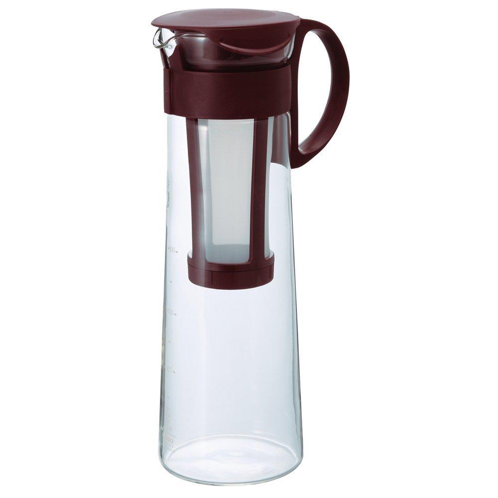 Hario Cold Brew Coffee Pot, 1000ml, Chocolate Brown, MCPN-14CBR, Removable Strainer, 8 Cups, Made In Japan