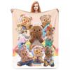 Уютное графическое одеяло ButterBear для кемпинга, спальни, дивана-кровати, плюшевое фланелевое покрывало