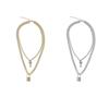 Multi Layer Necklace Vintage Key Lock Pendant Sweater Chain Charm Jewelry Gift for Women Girls