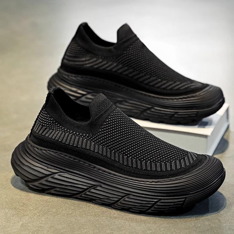 Мужская обувь лето 2024 новая дышащая тонкие носки повседневная спортивная шины Дарт Вейдера толстая подошва на одной педали весна и осень