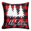 Decorative Merry Christmas Satin Cushion Cover 16 inch x 16 inch Set of 5, Cusion Cover for Sofa 16" 16, Christmas Home Decor