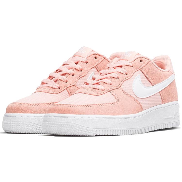 Nike Air Force 1 PE Коралловые Низкие Скейтбордические Кроссовки GS Розовые BV0064-600