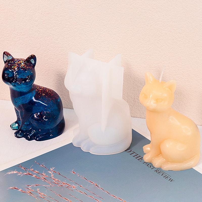 1 шт. DIY милые животные кристальные капли клей 3D форма пасхальный кролик кошка собака силиконовая форма для изготовления свечей домашнее украшение стола ремесла