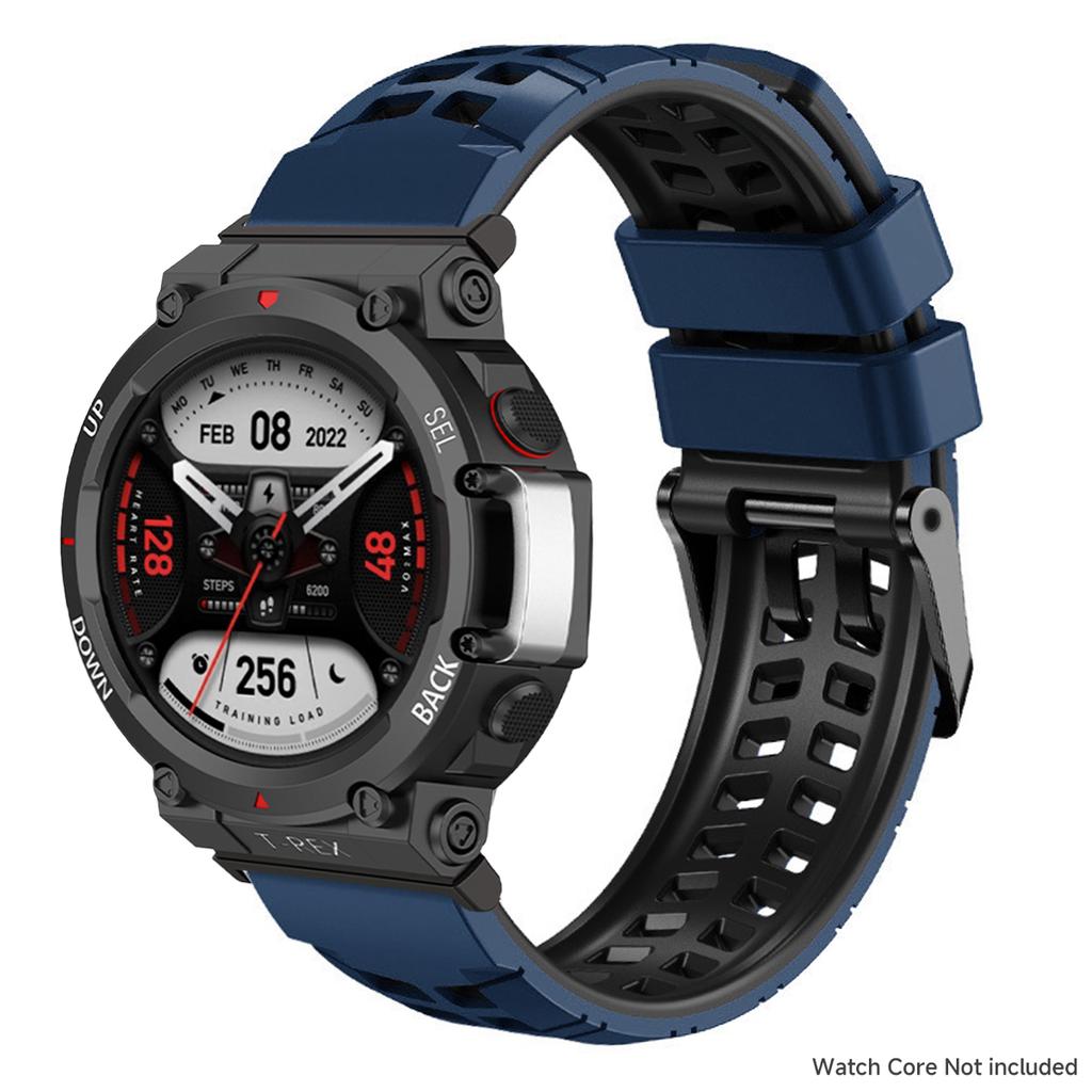 Силиконовый спортивный ремешок для Amazfit T-rex 3/2/1, двухцветный регулируемый ремешок для T-rex Pro/Ultra/2ultra, дышащий браслет для смарт-часов