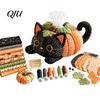 Immersive Weekend Hobby Project Tissue Box DIY Sewing Kit, Halloween Theme, Patchwork Fabric Craft Party Home Accents Set, Handicraft Quilted