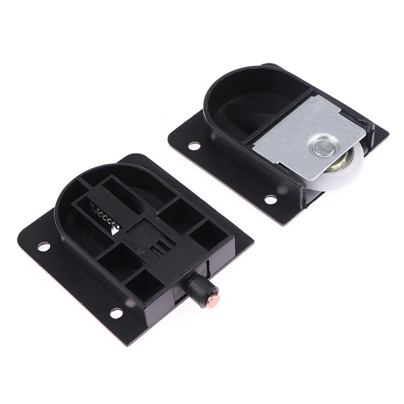 2 пары пластиковых роликов для раздвижных дверей для шкафа, черные ролики для раздвижных дверей, ролики для шкафа из нейлона, подвесные ролики