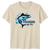 Fishing Is My Life Marlin Fish Graphic Art Novelty T-Shirt