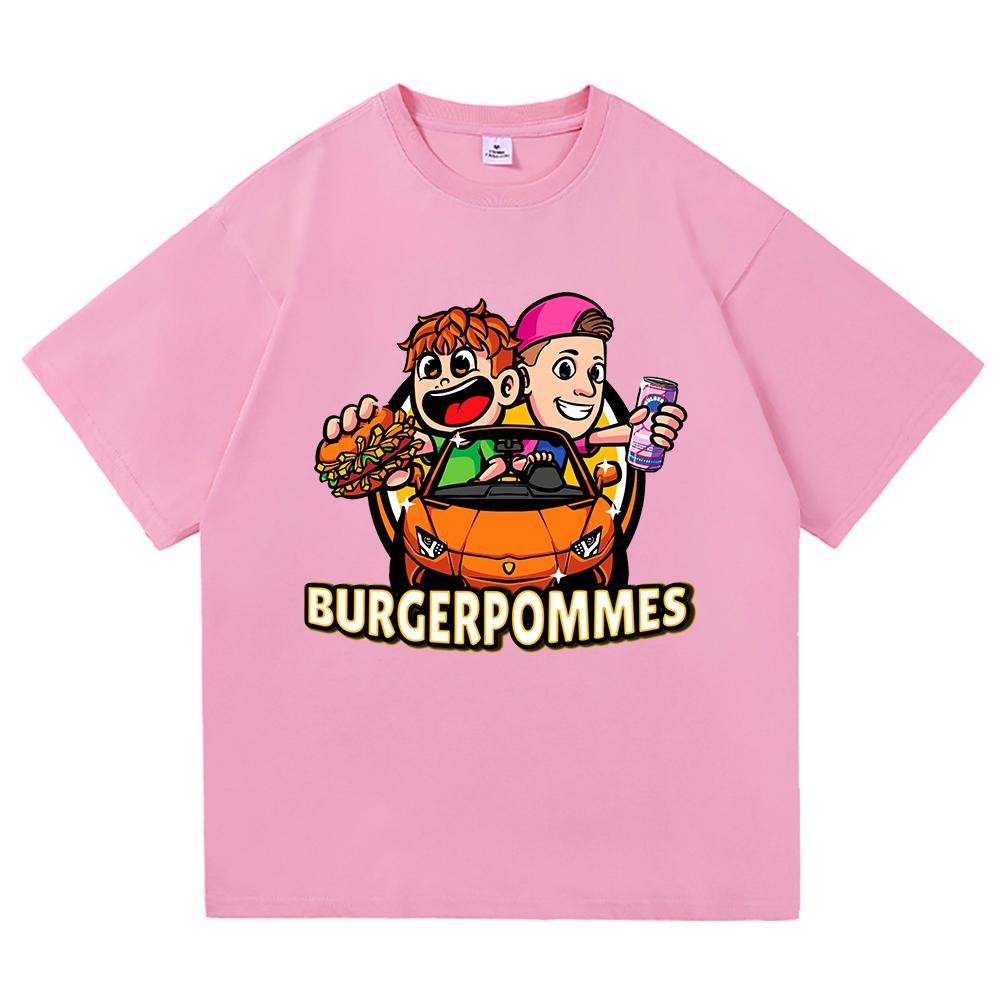 Burgerpommes 2 футболка модная мужская Harajuku эстетическая милая футболка Icrimax унисекс высокое качество мультфильм повседневные хлопковые футболки рубашки