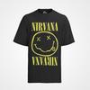 Ретро Nirvana Смайлик Полосы Музыка Рок Гранж Курт 80-е Мужская Органическая Футболка Мужские Женские Футболки Топ S-XXXL