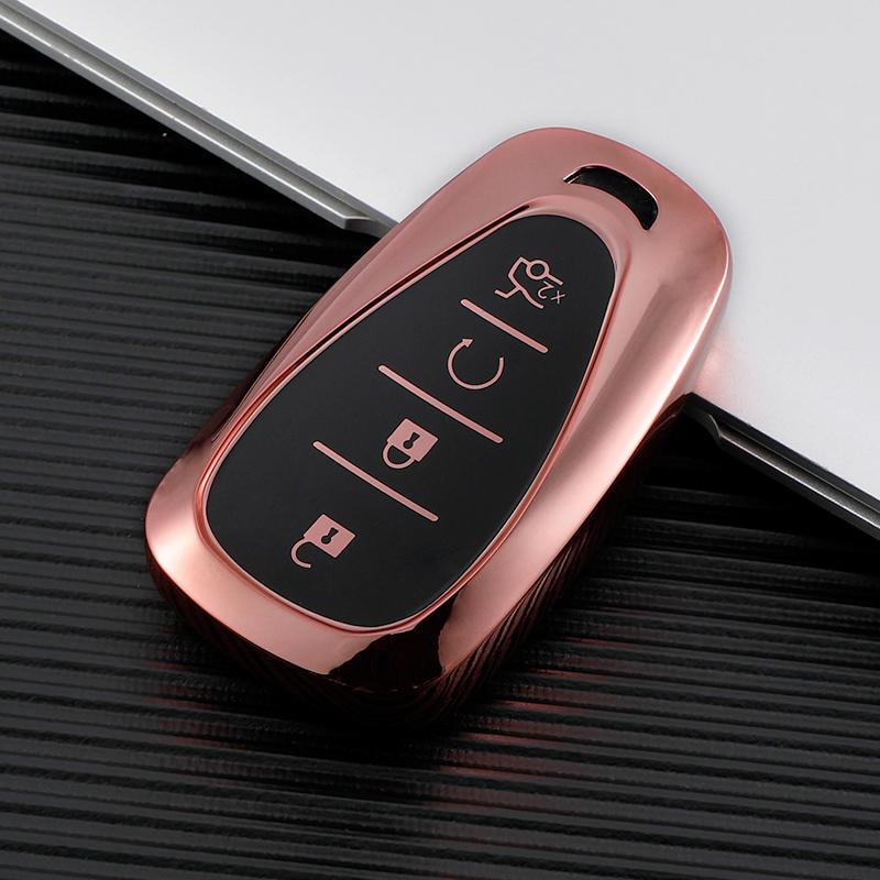 Чехол для ключей из ТПУ с 4 кнопками для Chevrolet Chevy Malibu Camaro Cruze Traverse Spark Equinox Sonic Volt Protect Shell