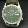 JAPAN VINTAGE SEIKO AUTOMATIC 7S36A MENS GREEN COLOR DIAL WATCH A701408-5 R206b-a701408