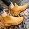 Утолщенные мужские короткие водонепроницаемые мужские и женские дождевые ботинки, нескользящие, износостойкие, для строительства, рыбалки, кухни, работы, резиновые ботинки