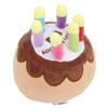 Dog Birthday Cake Toy Plush Candle Birthday Cake Toy Squeaker Chew Dog Toy for Dogs
