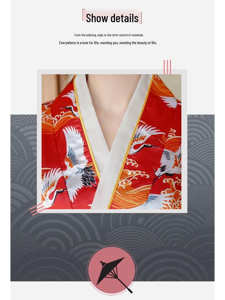 Кимоно-халат Весна/Лето 2026 - Японское платье-сауна для принцессы с милым бантом