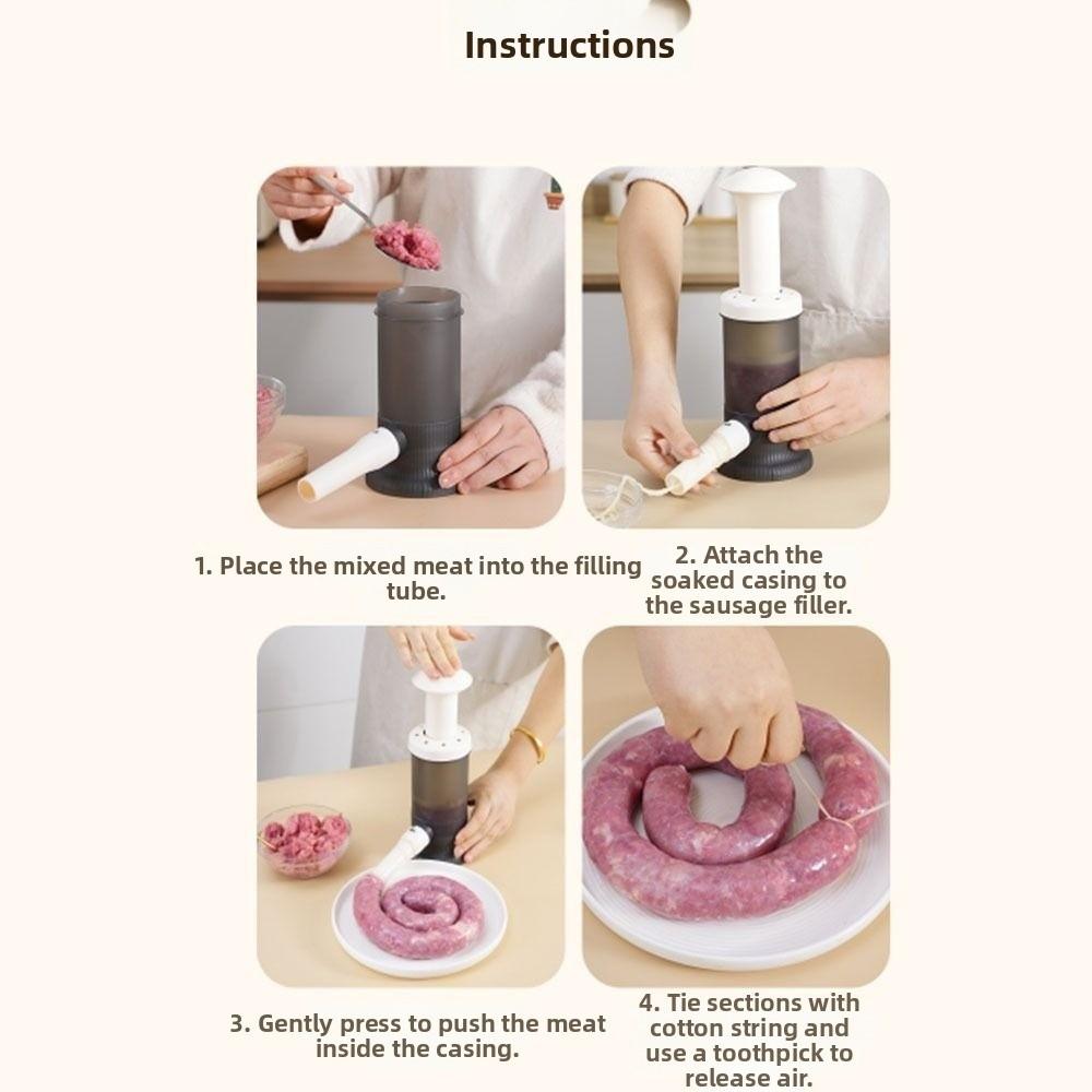 Food-Grade Material Manual Sausage Stuffer Manual Operation Sausage Filling Tool Home Cooking