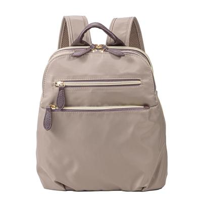 СУМКА от Imai Bag Рюкзак QUAY из нейлона и натуральной кожи, легкий, из коровьей кожи, водоотталкивающий, простой рюкзак [IMAI 1977] (99373 Серо-бежевый)