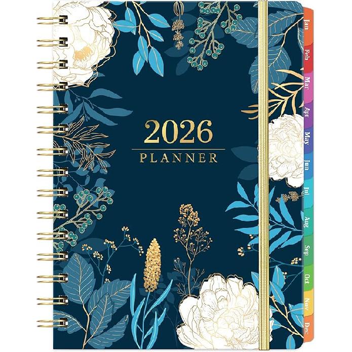 2026 Planner - Planner 2026, Jan. 2026 - Dec. 2026, 9” x 11”, 2026 Planner Weekly and Monthly, 2026 Weekly Monthly Plannr with 12-Month Tabs,