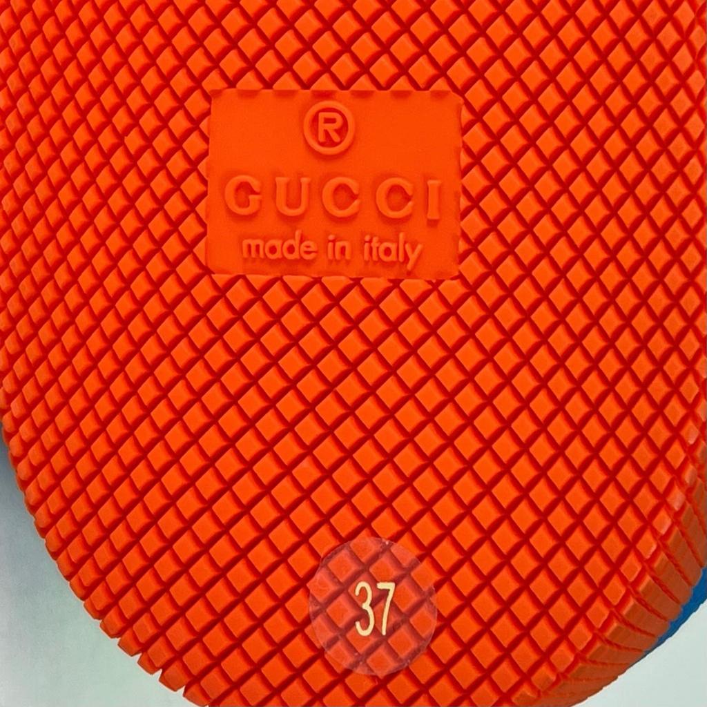 Безупречные высокие кроссовки GUCCI BASKET Винтажная обработка разноцветные 37 661310 Б/у