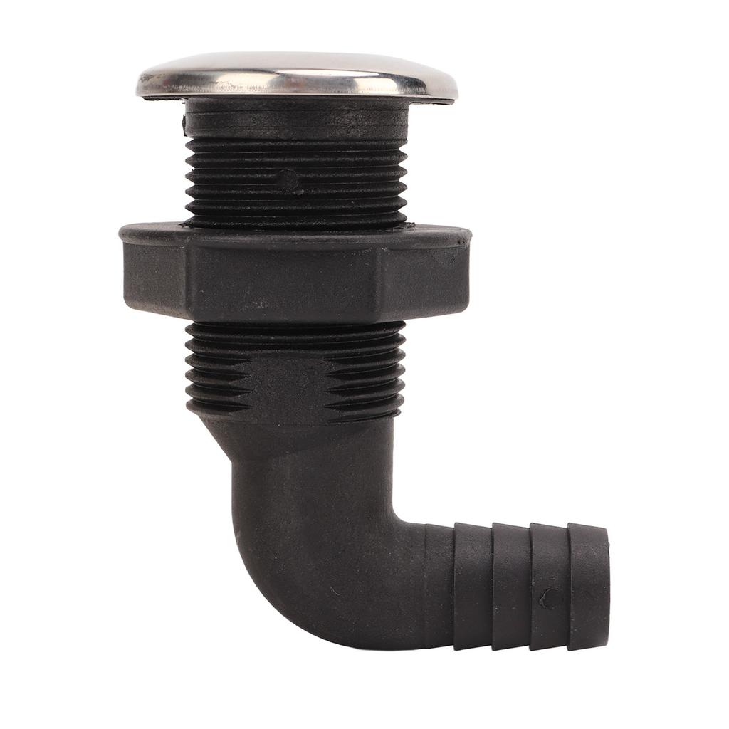 3 4in Marine Elbow Outlet Nylon Hull Hose Connector Marine Hardware Accessories Black