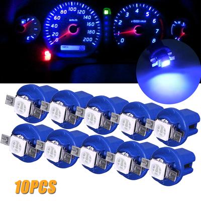 10x T5 B8.5D 5050 1SMD светодиодные лампы для приборной панели, приборной панели, синие, белые, желтые, для тюнинга автомобилей, универсальные, креативные