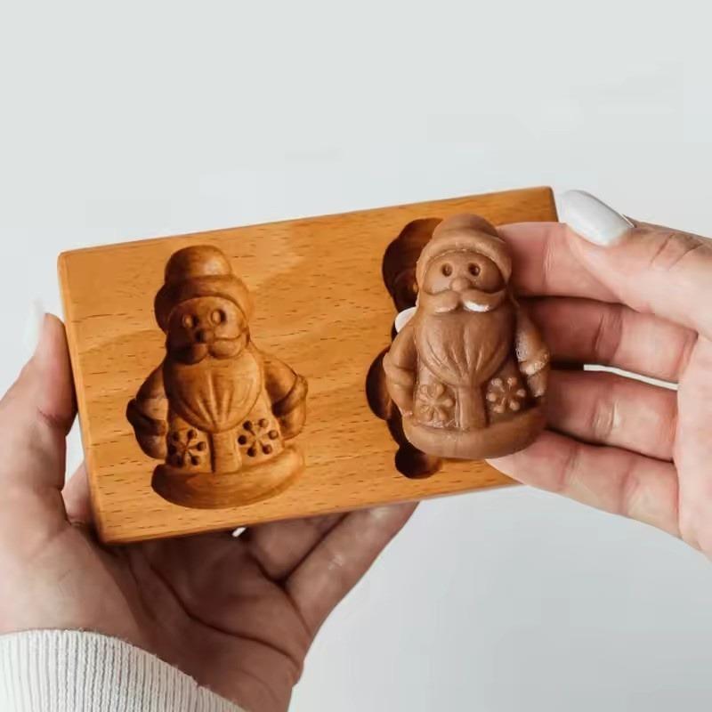 Прочные деревянные формы для печенья 3D - Инструменты для тиснения и выпечки, штамп для печенья для имбирного печенья, животные, фестивальные подарки