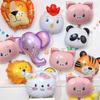 Aluminum Film Cartoon Pig Head Foil Balloons Cute Animal Balloons Pig Balloons  Classroom Decor