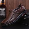 Модные мужские повседневные кожаные туфли размера плюс 48, однотонные туфли без застежек, мужские мокасины, деловая офисная обувь для мужчин 2024