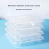 Fangcaodi Disposable 5-Compartment Square Plastic Lunch Box with Lids, 200 Sets