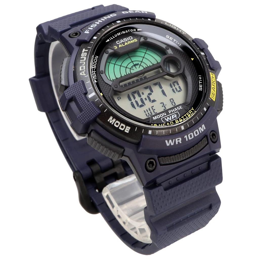 Casio Часы для рыбалки WS-1200H-2AV темно-синие мужские зарубежная модель
