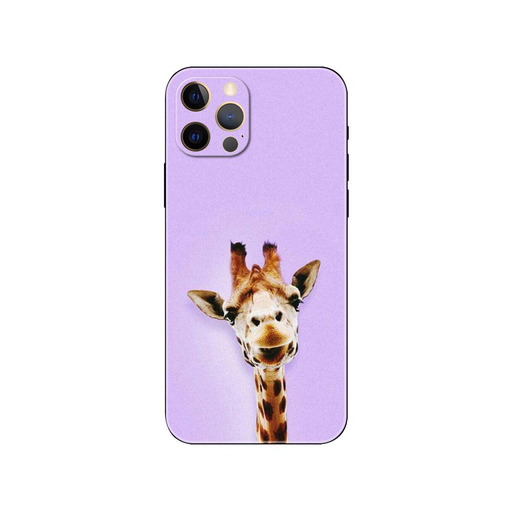 Красивый чехол для телефона с изображением жирафов для iPhone 5 5s 2020se 6 6s 7 8 plus x 10 XR XS 11 12 13 mini pro MAX, черная задняя крышка из ТПУ