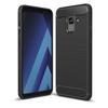 Case for Samsung Galaxy A7 (2018) , Protective Case with Shock Absorption and Carbon Fiber (Black)