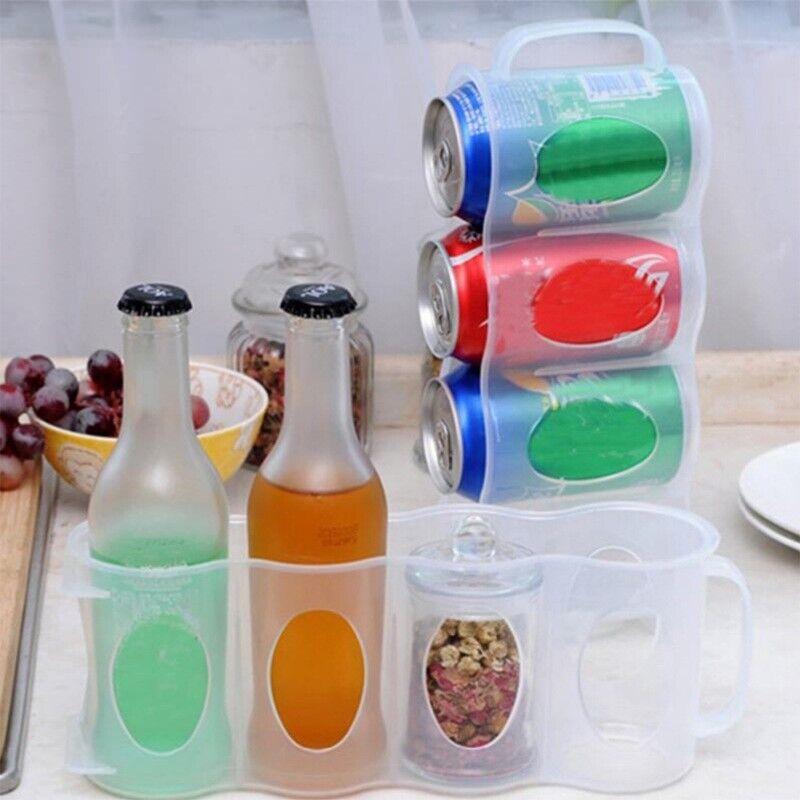 Refrigerator Storage Box Organizer, Storage Bin for Cans and Drinks Kitchen
