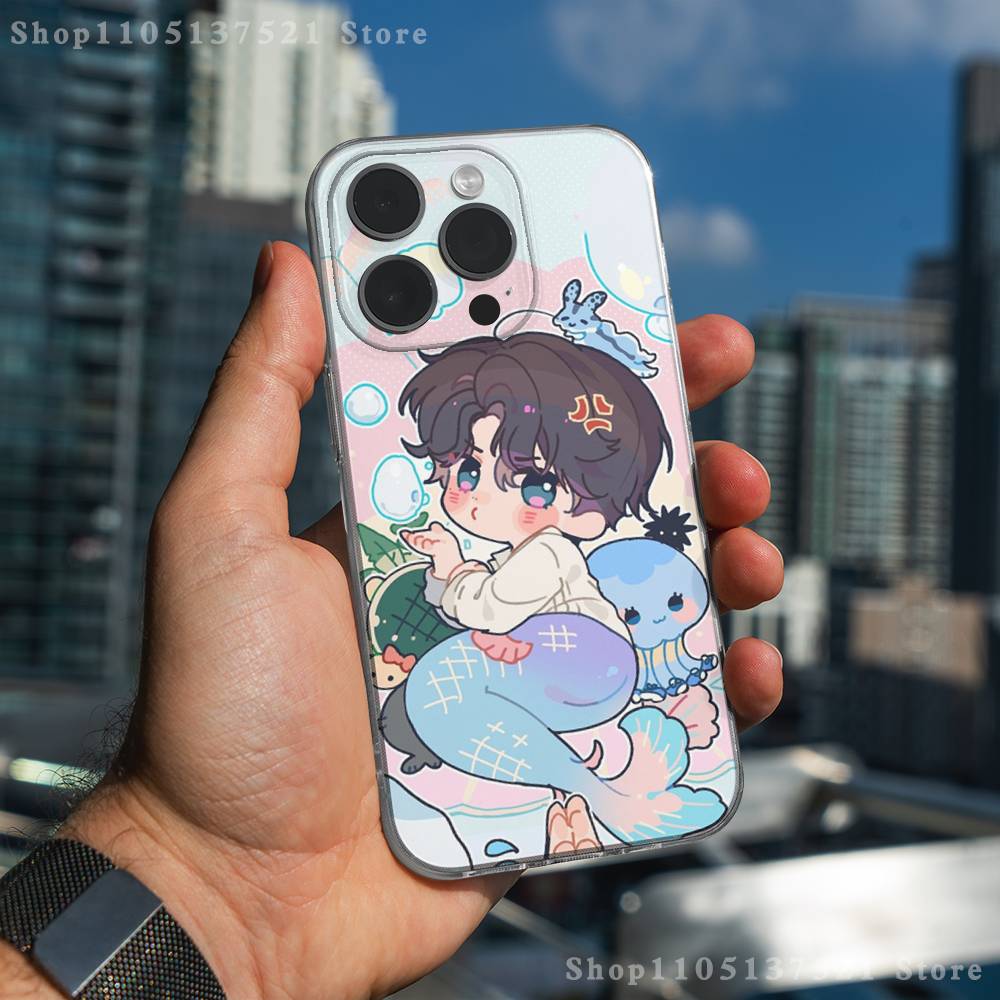 Cute L-Love and D-Deepspace Phone Case iPhone17 16 15 14 13 12 11 Pro Max Plus Mini Clear Full Back Cover Silicone Soft Shell