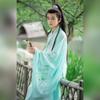 Chinese Wei And Jin Dynasty Style Hanfu Cross-collar Waist-length Large-sleeved Shirt Suit
