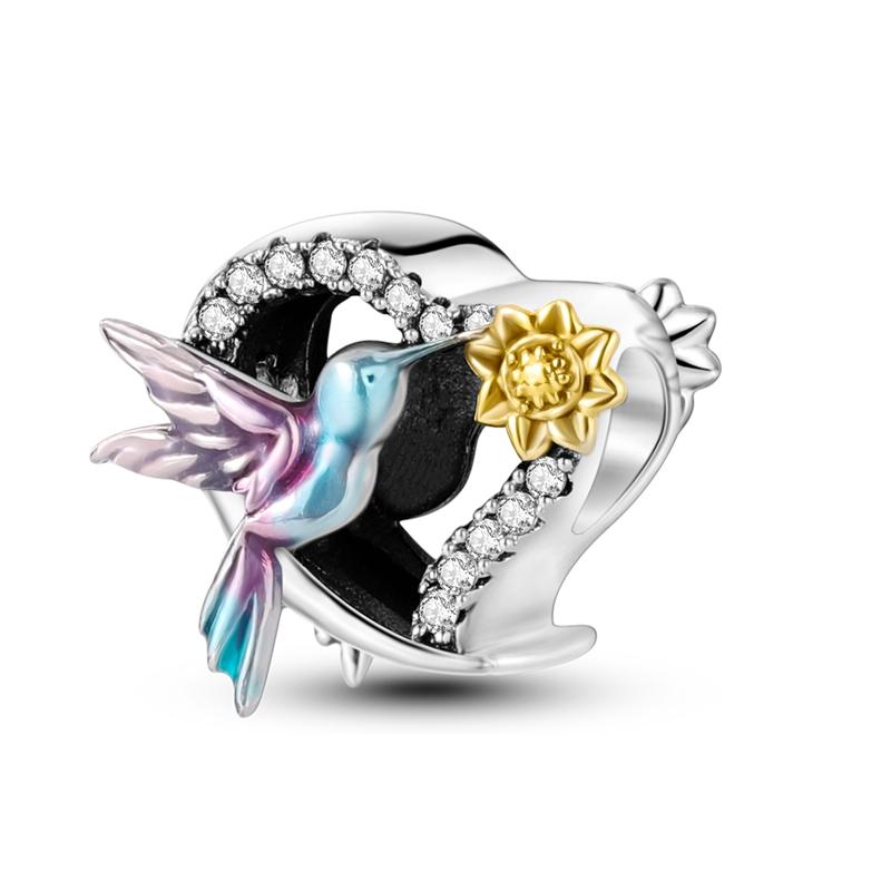 925 Silver Charms BeadsClosely Inlaid Butterfly Pendant Fit Original Diy Bracelet Gift Women Party Diy