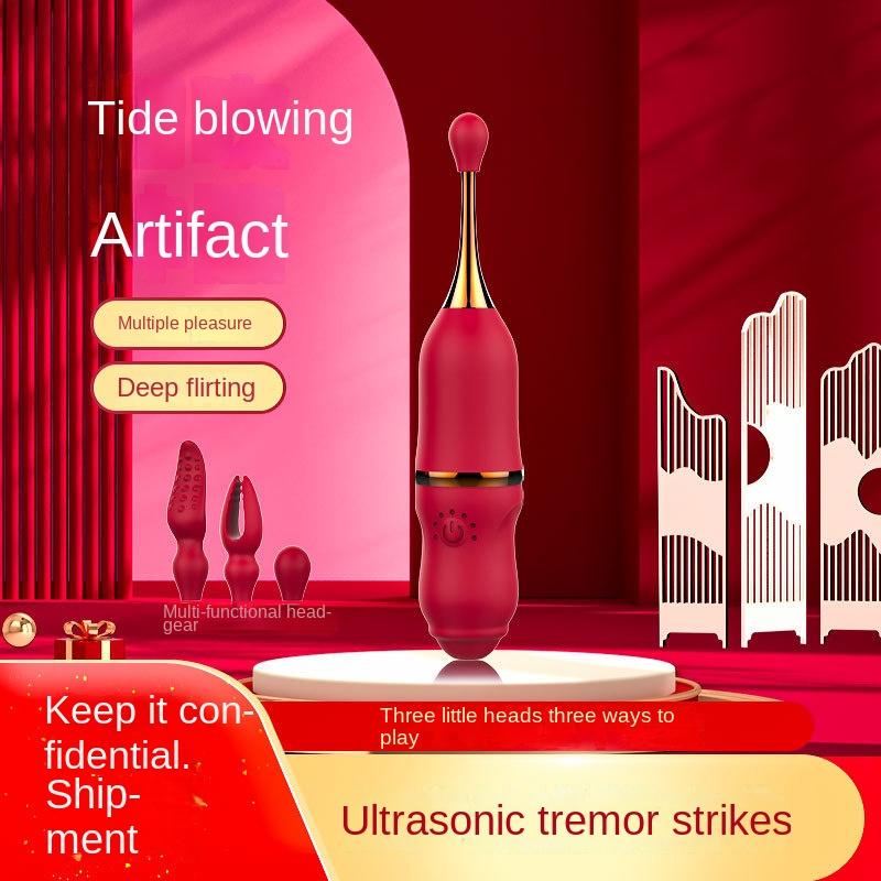Новый инструмент для флирта, ультразвуковая секс-игрушка, высокочастотный сменный женский мастурбатор с несколькими головками, ручка Point and Tide, секундная ручка и ручка Tide.