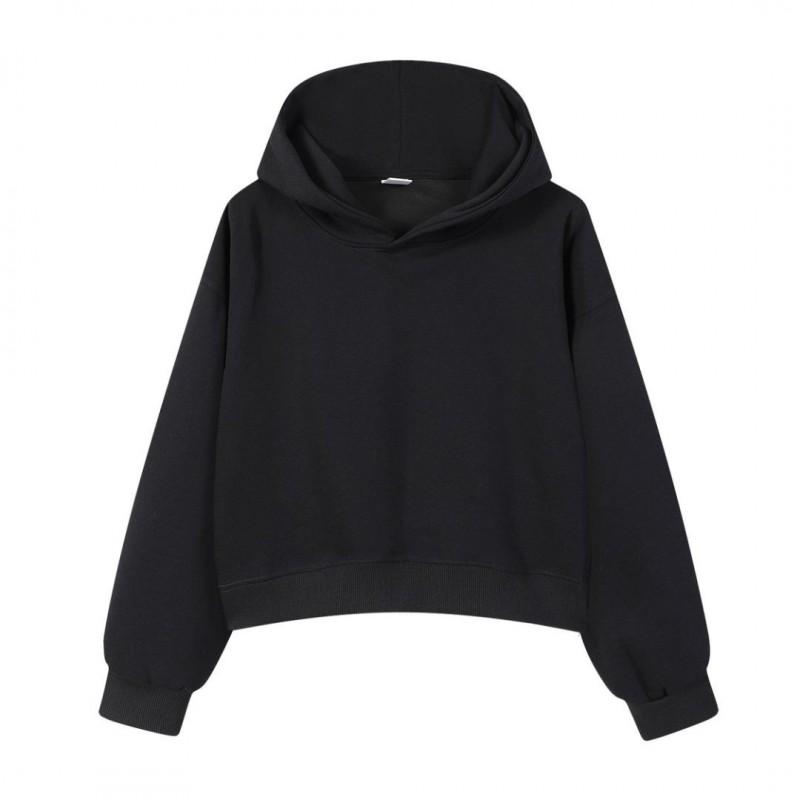 Womens Oversized Hooded Zip-Up Sweatshirt Lightweight Cotton Blend Casual Top