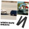 MUELODSIC Защитный рукав для троса Портативная лебедка Защита троса Плетеный рукав для троса лебедки для защиты кабеля Полиэстер Черный