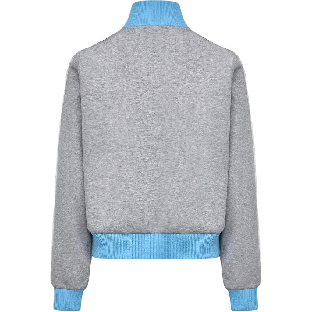 Adidas Originals Top Jackets Women's Medium Heather Gray Stand Collar Moderate LF2335