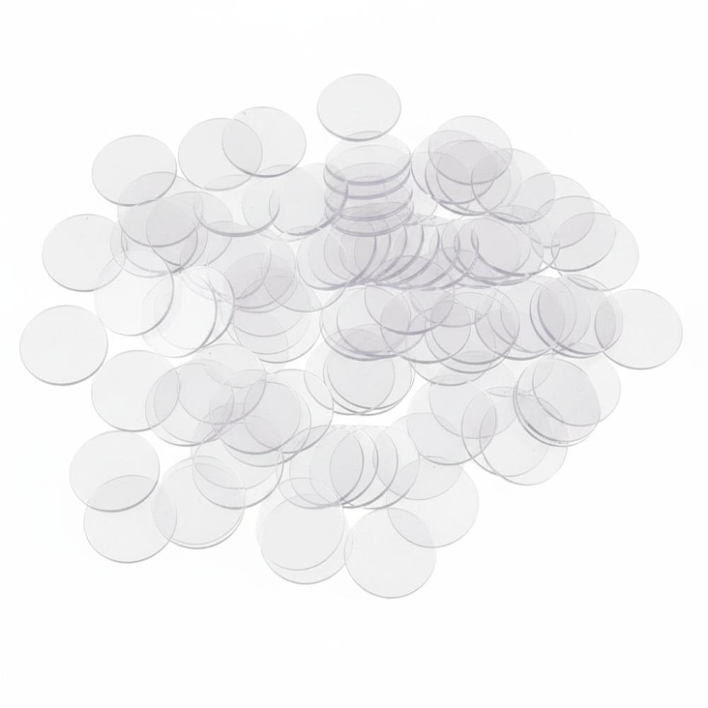 100Pcs Plastic Bingo Chips 25mm Math Manipulatives New Counting Tokens Sorting Activities
