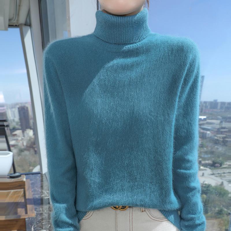 Женский кашемировый свитер Qinghe кашемир 30% кашемир 30% норка 30% шерсть 10% нейлон Женский осенне-зимний толстый кашемировый свитер мягкий и теплый
